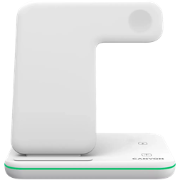 Canyon WS-303 3-in-1 15W univerzális vezeték nélküli töltő adapter fehér (Qi)