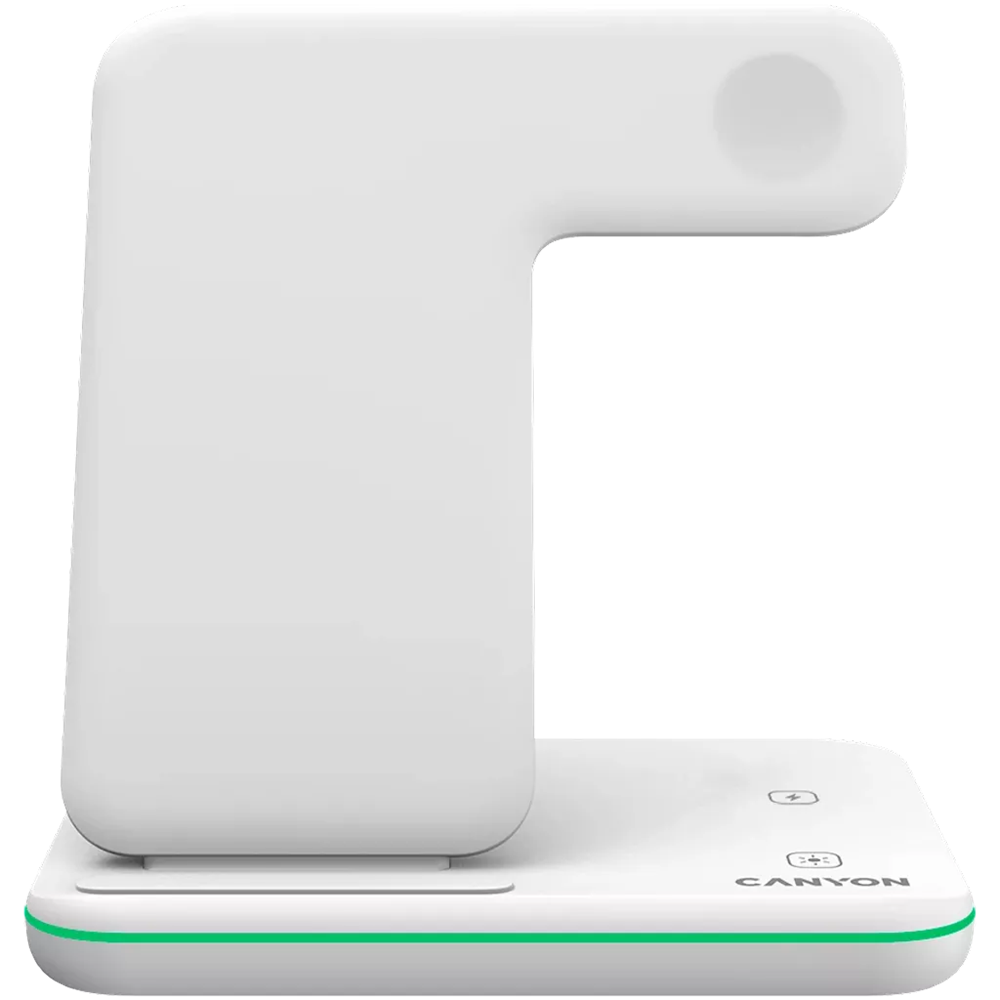 Canyon WS-303 3-in-1 15W univerzális vezeték nélküli töltő adapter fehér (Qi)