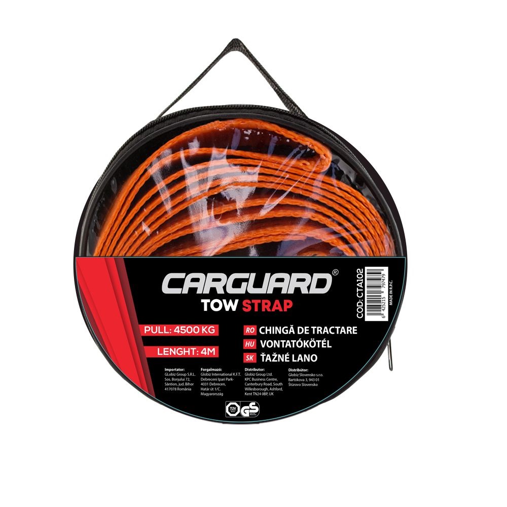 Carguard 55772B PE műanyag 4m 4500kg vontatókötél