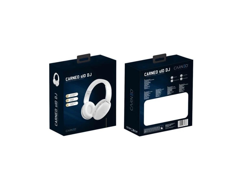 Carneo S10 DJ fehér Bluetooth fejhallgató