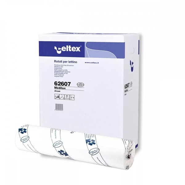 Celtex OL2RCR60 ragasztott 60 cm széles 6 tek/csom, 2 rétegű cellulóz orvosi lepedő