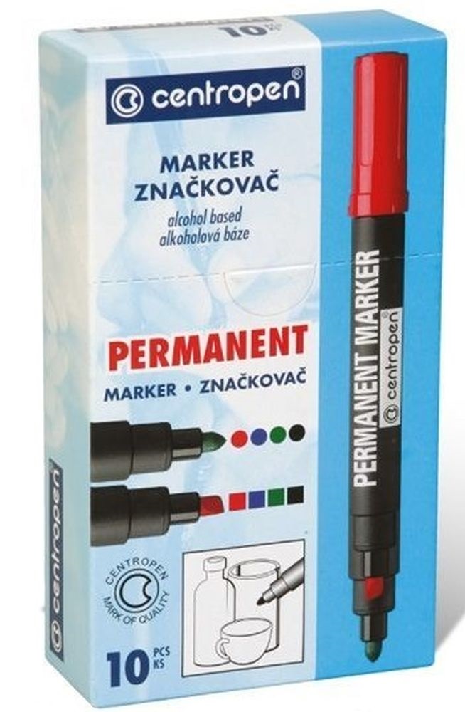 Centropen 8566 10db-os zöld permanent marker készlet
