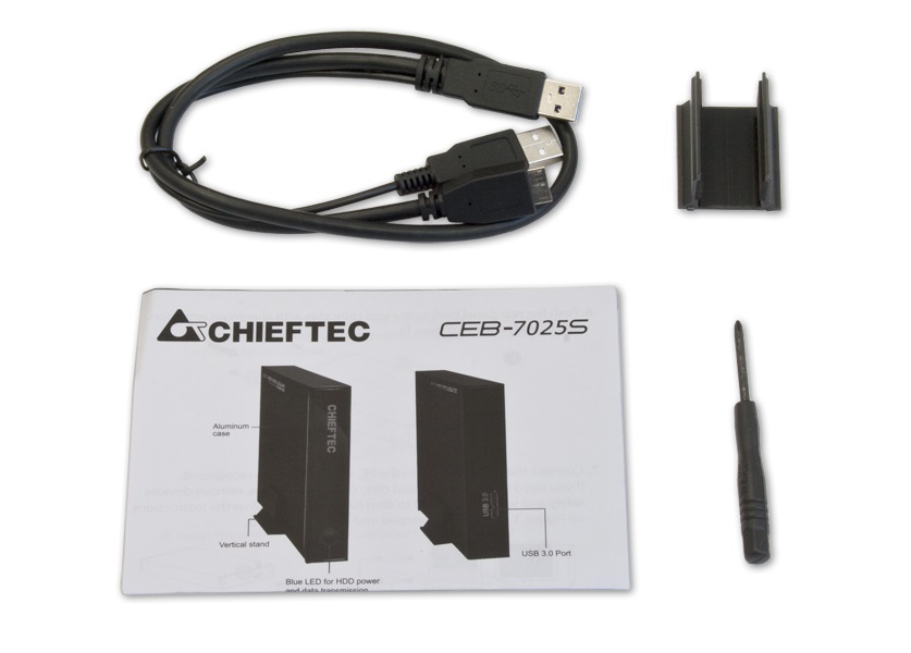 Chieftec CEB-7025S USB3.0/SATA 2,5” fekete külső HDD ház