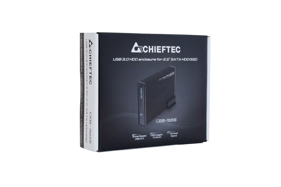 Chieftec CEB-7025S USB3.0/SATA 2,5” fekete külső HDD ház