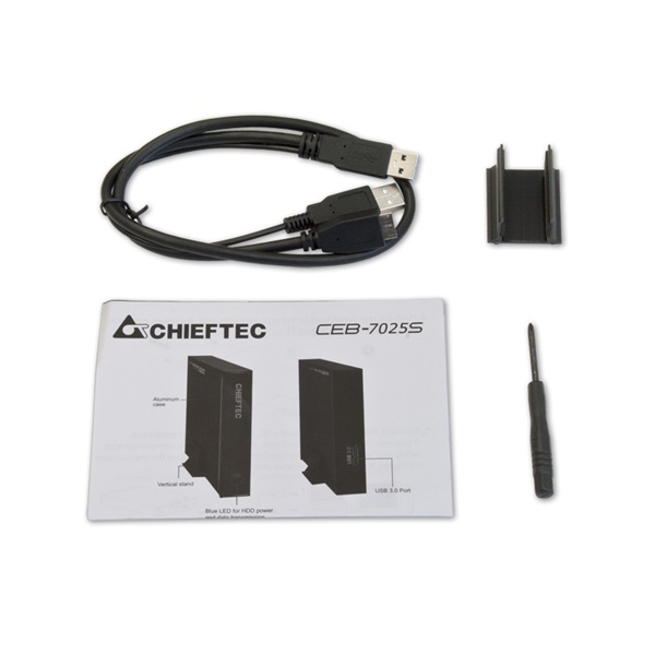 Chieftec CEB-7025S USB3.0/SATA 2,5” fekete külső HDD ház