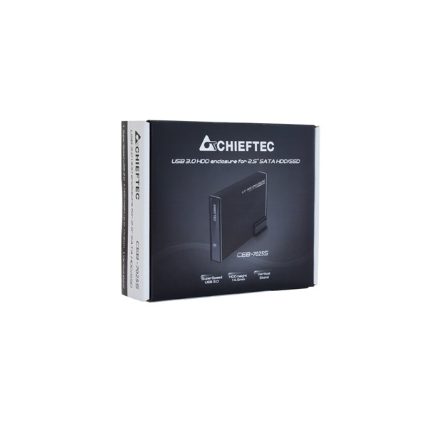 Chieftec CEB-7025S USB3.0/SATA 2,5” fekete külső HDD ház