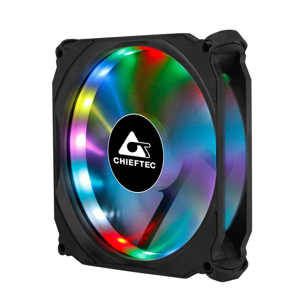 Chieftec CF-3012-RGB 120x25mm 750-1200RPM 3 darab sikló csapágyas RGB LED rendszerhűtő