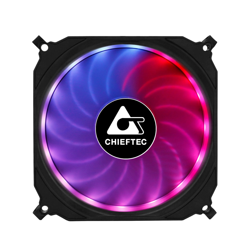 Chieftec CF-3012-RGB 120x25mm 750-1200RPM 3 darab sikló csapágyas RGB LED rendszerhűtő