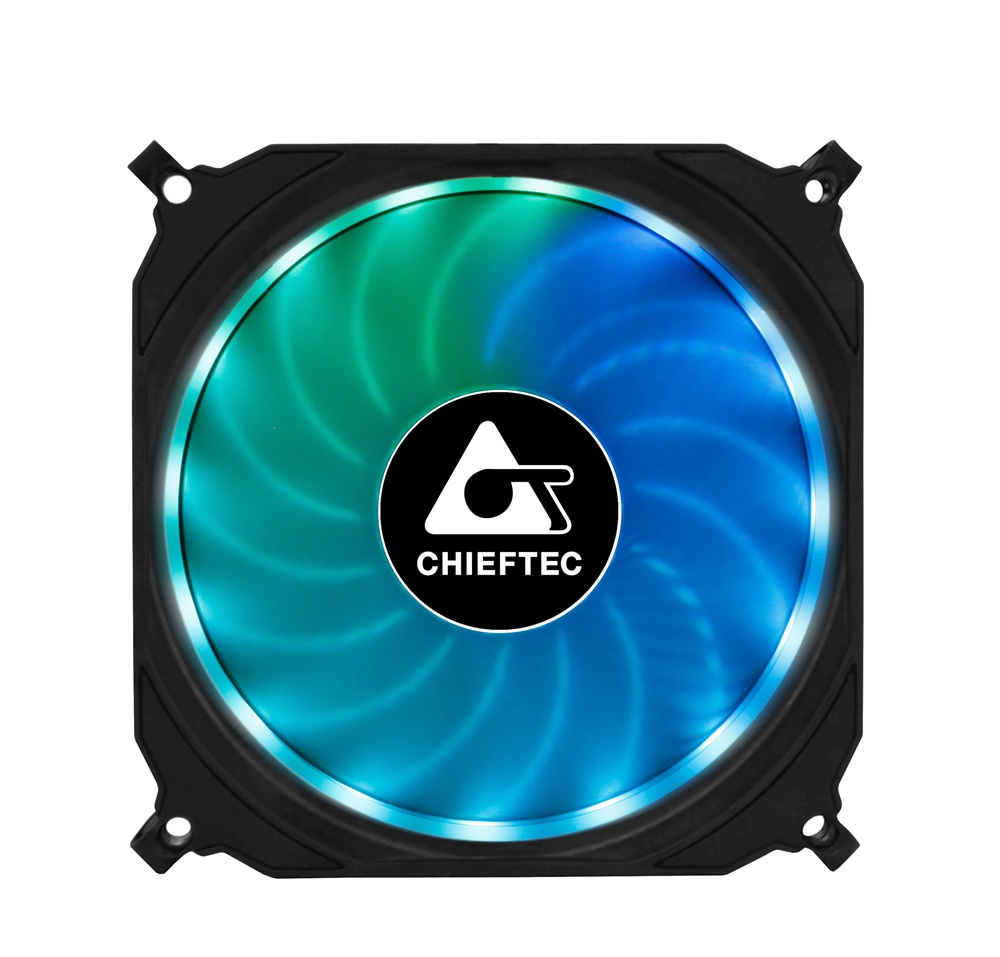 Chieftec CF-3012-RGB 120x25mm 750-1200RPM 3 darab sikló csapágyas RGB LED rendszerhűtő