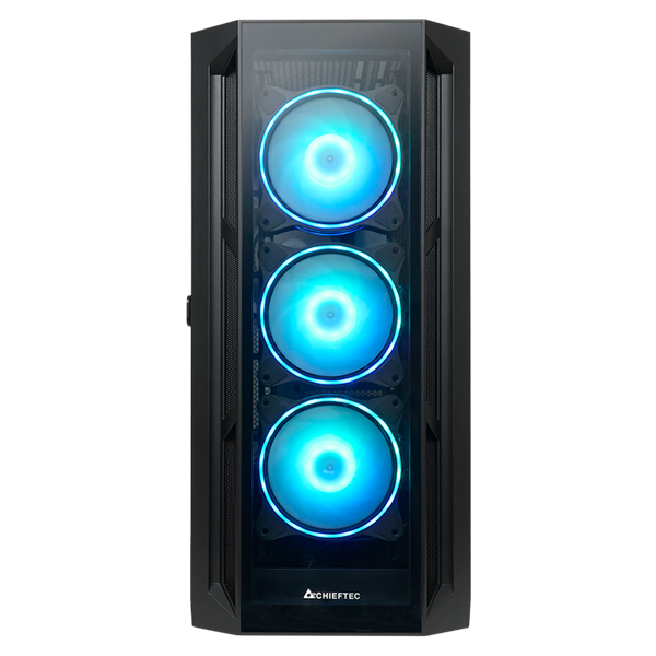 Chieftec GA-01B-TG-OP Apex A-RGB fekete (táp nélküli) ablakos EATX ház