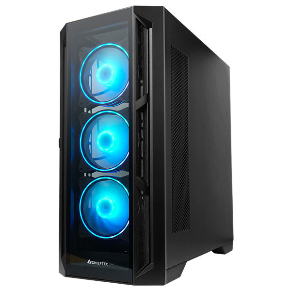 Chieftec GA-01B-TG-OP Apex A-RGB fekete (táp nélküli) ablakos EATX ház