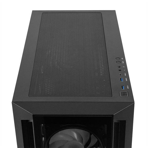 Chieftec GA-01B-TG-OP Apex A-RGB fekete (táp nélküli) ablakos EATX ház