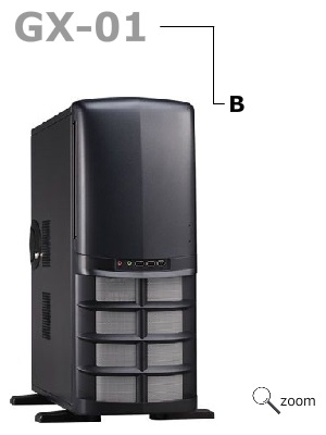 Chieftec GX-01B-OP táp nélküli fekete ATX ház