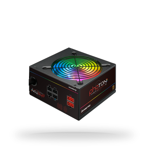 Chieftec Photon CTG-750C-RGB 750W 85+ PFC 12 cm RGB ventilátorral dobozos tápegység