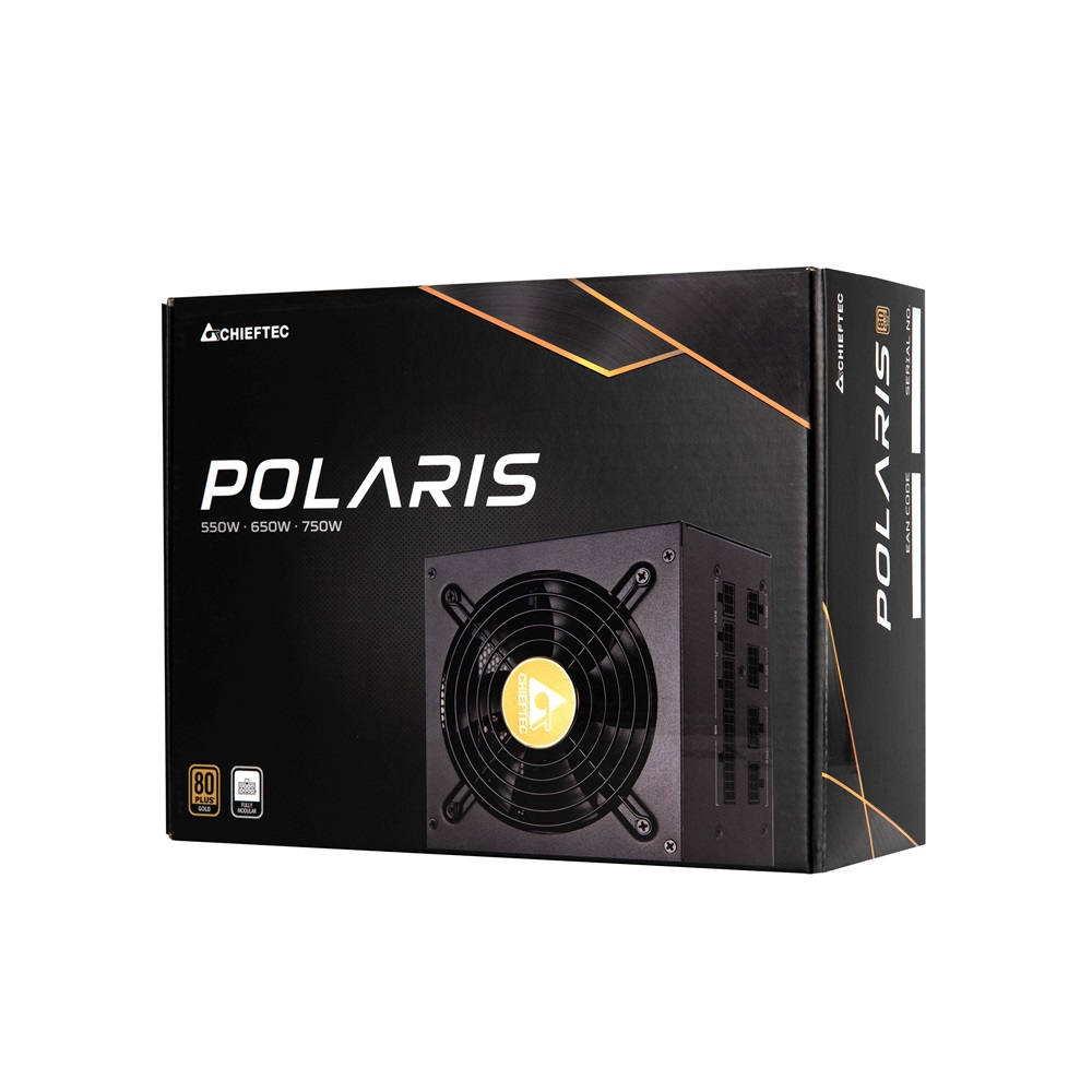 Chieftec Polaris 650W 80+ Gold ventillátorral dobozos tápegység