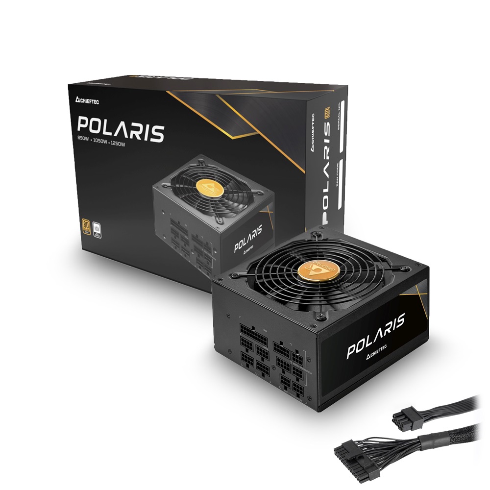 Chieftec Polaris 850W 80+ Gold ventillátorral moduláris dobozos tápegység