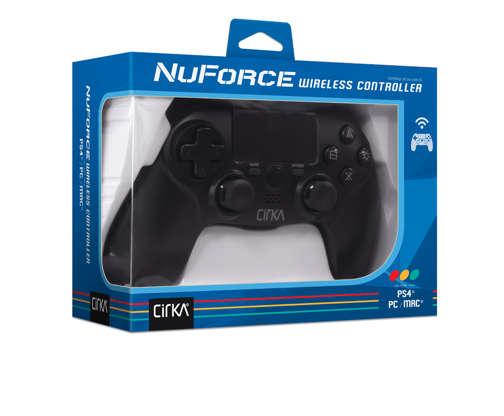 Cirka M07526-BK NuForce PS4/PC/Mac vezeték nélküli fekete kontroller