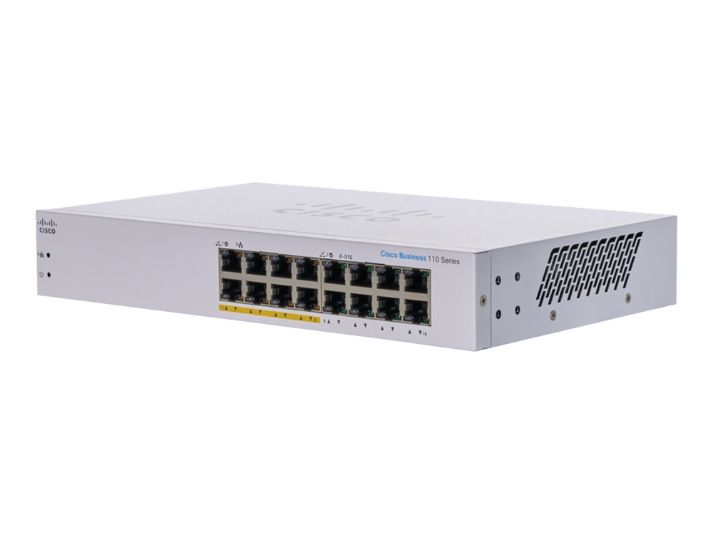 Cisco CBS110-16PP 8x GbE PoE LAN 8x GbE LAN port nem menedzselhető PoE switch