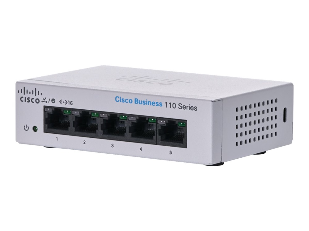 Cisco CBS110-5T-D 5x GbE LAN port nem menedzselhető switch