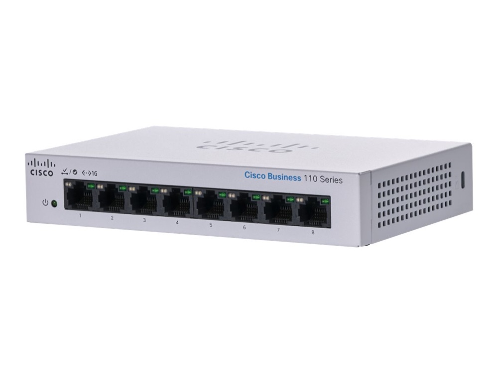 Cisco CBS110-8T-D 8x GbE LAN port nem menedzselhető switch