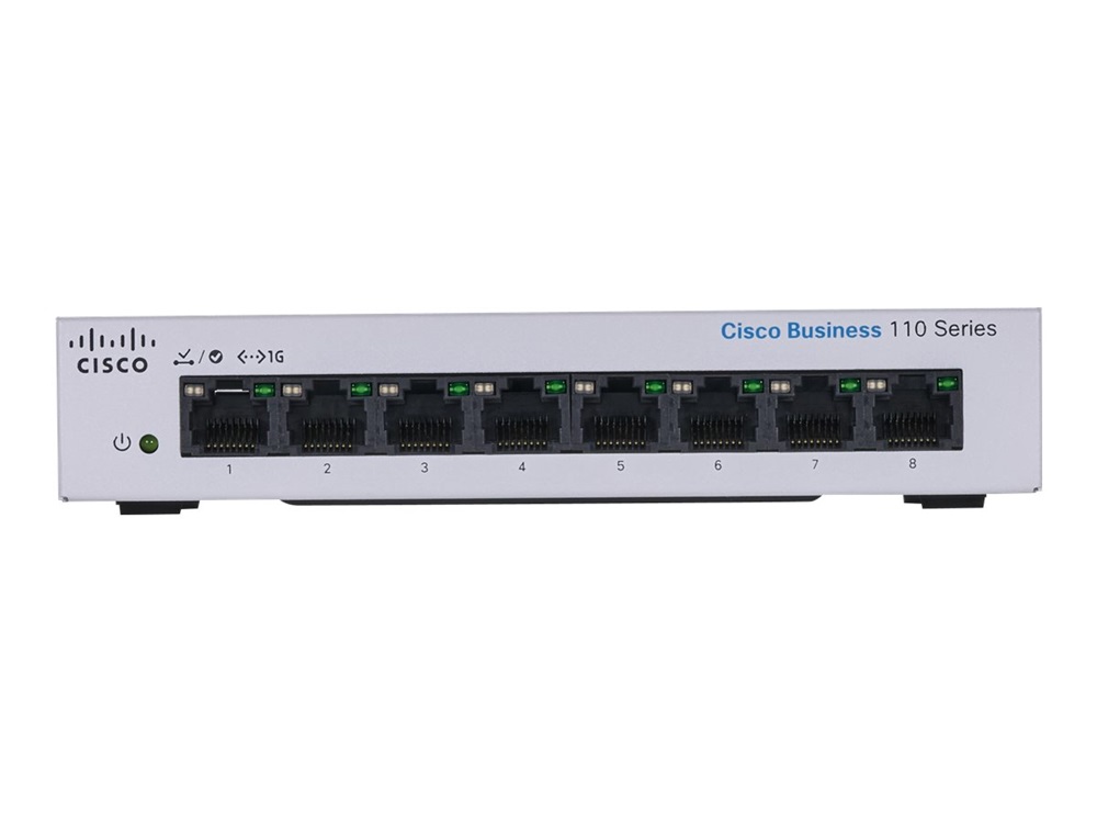Cisco CBS110-8T-D 8x GbE LAN port nem menedzselhető switch