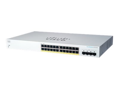 Cisco CBS220-24P-4G 24x GbE PoE+ LAN 4x SFP port L2 smart menedzselhető PoE+ switch