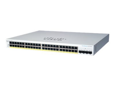 Cisco CBS220-48FP-4X 48x GbE PoE+ LAN 4x SFP+ port L2 smart menedzselhető PoE+ switch