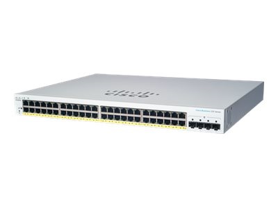 Cisco CBS220-48P-4G 48x GbE PoE+ LAN 4x SFP port L2 smart menedzselhető PoE+ switch
