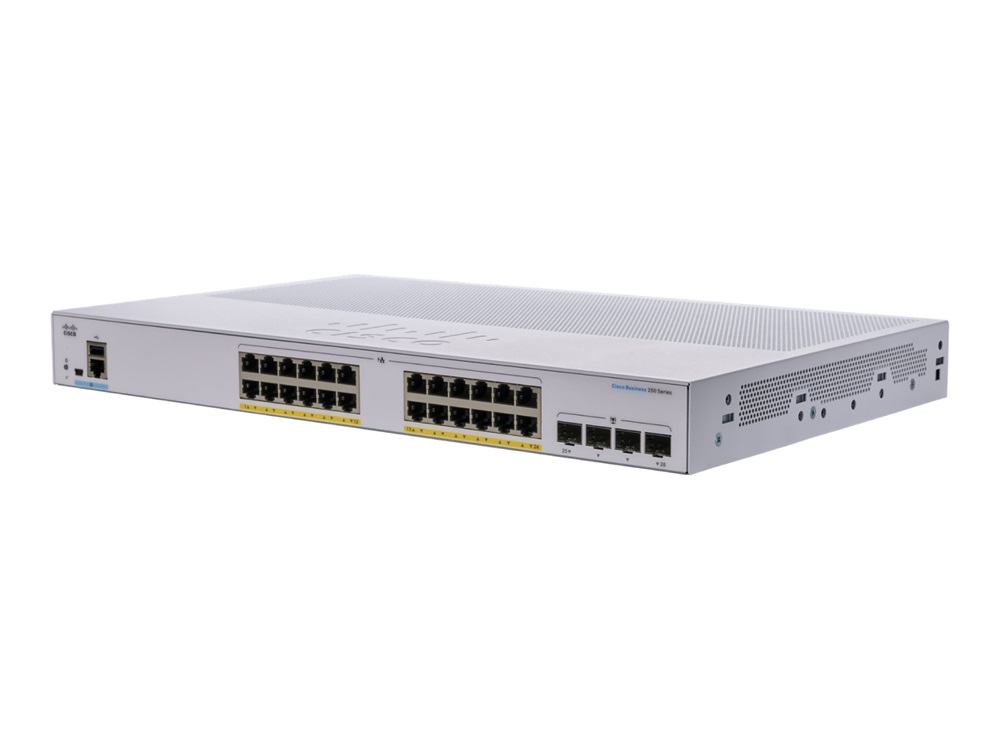 Cisco CBS250-24P-4G 24x GbE PoE+ LAN 4x SFP port L2 menedzselhető PoE+ switch