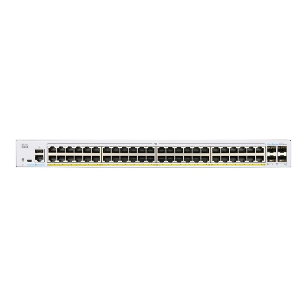 Cisco CBS250-48P-4X 48x GbE PoE+ LAN 4x SFP+ port L2 menedzselhető PoE+ switch