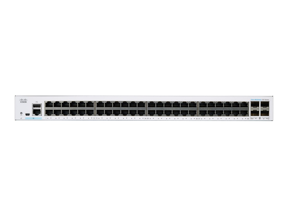 Cisco CBS250-48T-4G 48x GbE LAN 4x SFP port L2 menedzselhető switch