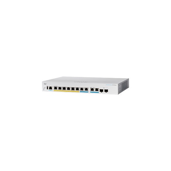 Cisco CBS350-8MGP-2X 6xGbE PoE+ LAN 2x2.5GbE PoE+ LAN 2xcombo Multi-Gig/SFP+ port L3 menedzs. Multi-Gig PoE+ switch