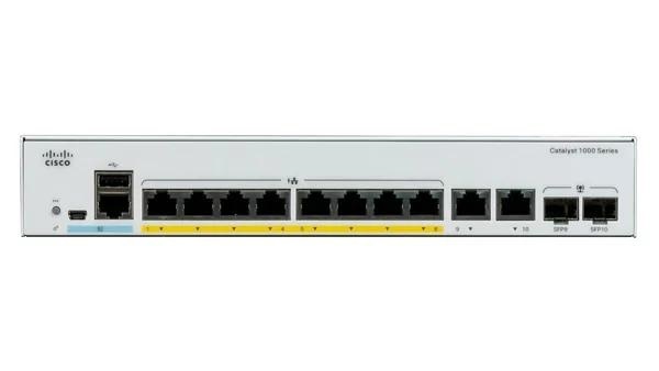 Cisco Catalyst C1000-8FP-2G-L 8x GbE PoE+ LAN 2x SFP/RJ45 Combo port L2 menedzselhető PoE+ switch