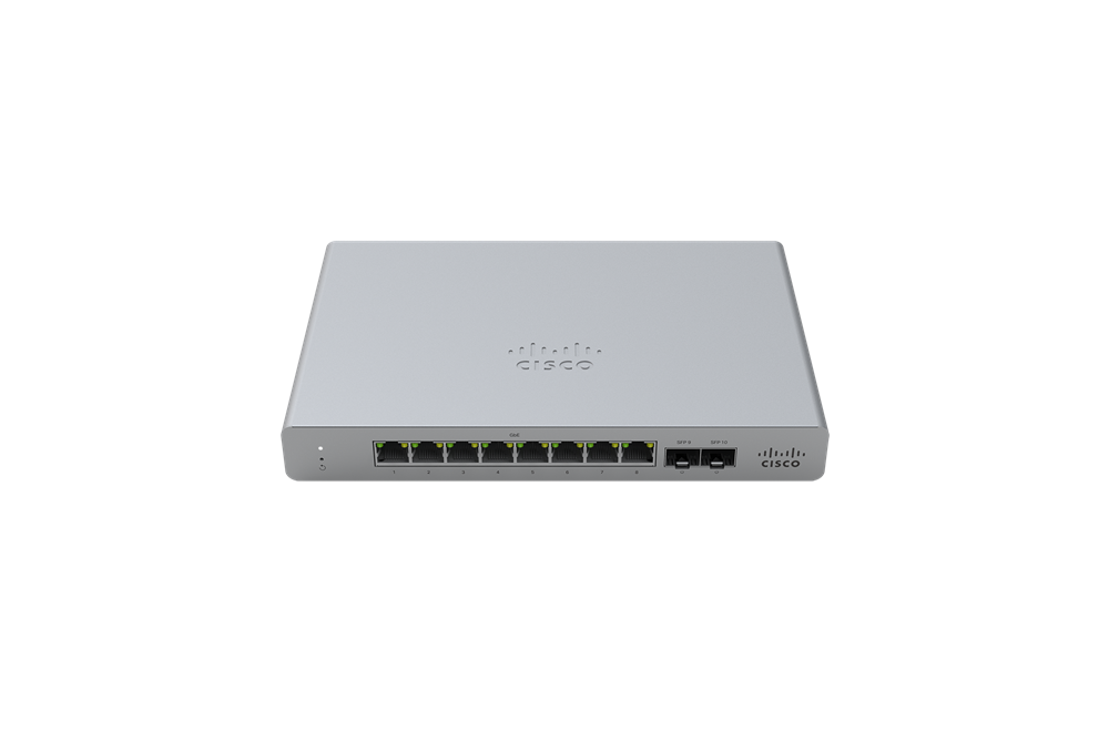 Cisco Meraki MS120-8FP-HW 8x GbE PoE+ LAN 2x SFP port L2 menedzselhető PoE+ switch