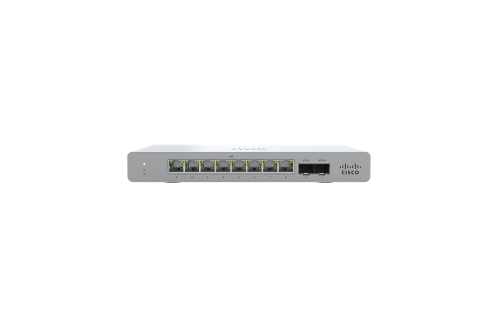 Cisco Meraki MS120-8LP-HW 8x GbE PoE+ LAN 2x SFP port L2 menedzselhető PoE+ switch