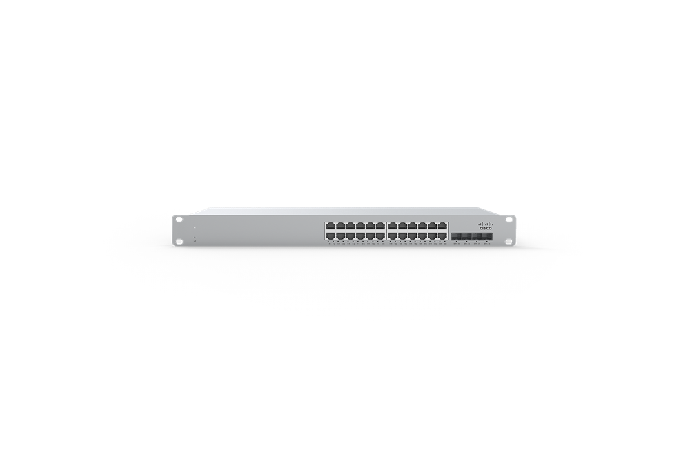 Cisco Meraki MS225-24P-HW 24x GbE PoE+ LAN 4x SFP+ port L2 menedzselhető PoE+ switch