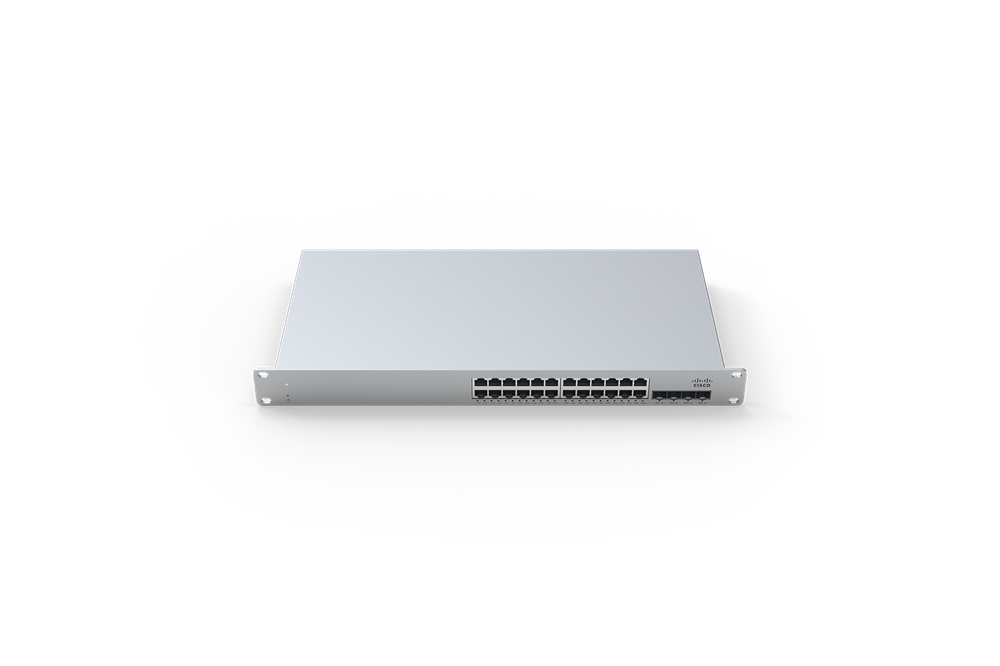 Cisco Meraki MS225-24P-HW 24x GbE PoE+ LAN 4x SFP+ port L2 menedzselhető PoE+ switch