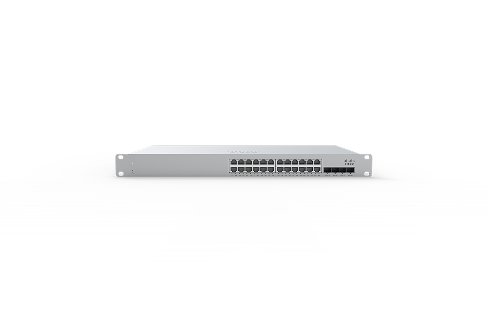 Cisco Meraki MS250-24P-HW 24x GbE PoE+ LAN 4x SFP+ port L3 menedzselhető PoE+ switch