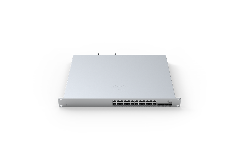 Cisco Meraki MS250-24P-HW 24x GbE PoE+ LAN 4x SFP+ port L3 menedzselhető PoE+ switch