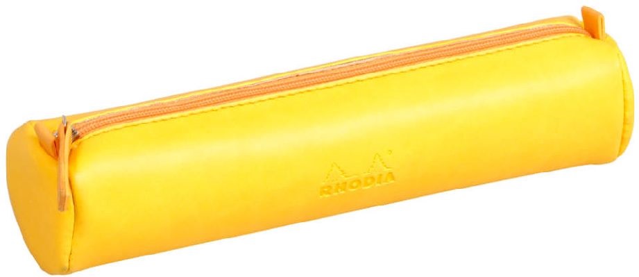 Clairefontaine Rhodiarama 215x5cm hengeres műbőr nárciszsárga tolltartó