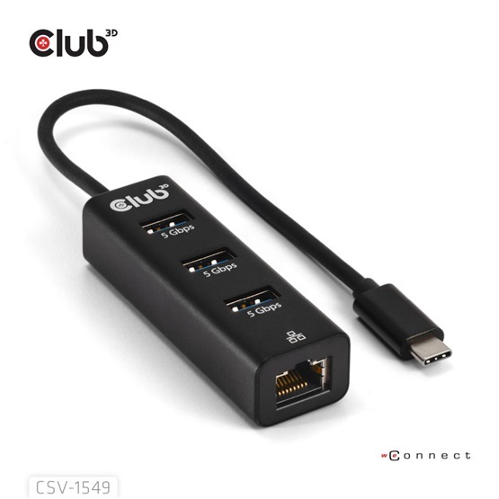 Club 3D CSV-1549 1Gb/s USB-C RJ45 hálózati adapter