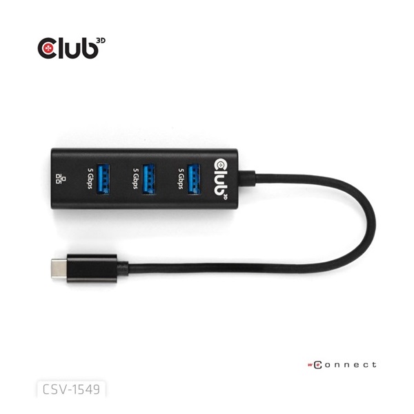 Club 3D CSV-1549 1Gb/s USB-C RJ45 hálózati adapter