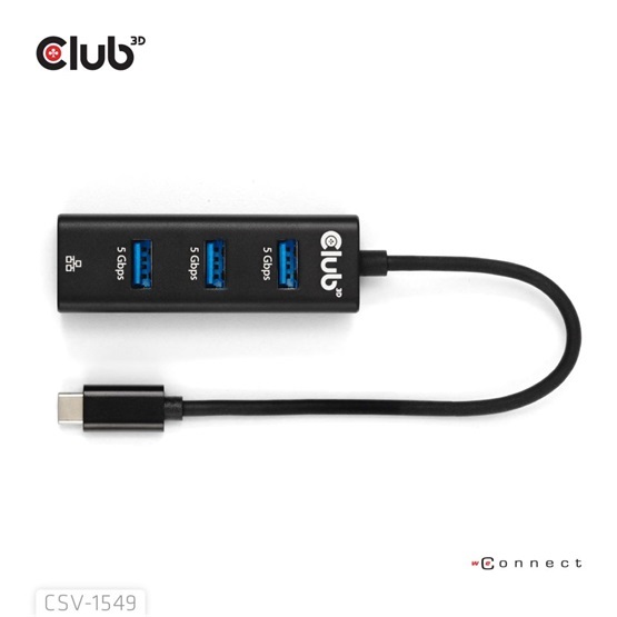 Club 3D CSV-1549 1Gb/s USB-C RJ45 hálózati adapter