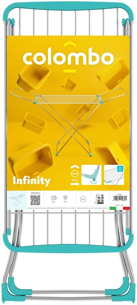 Colombo INFINITY 20m inox, szétnyitható szárnyas ruhaszárító  ST586