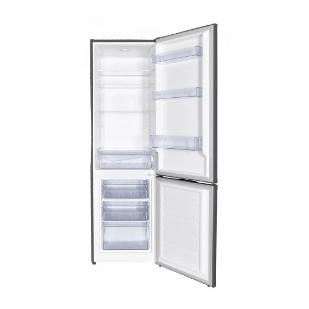 Comfee RCB169DS2(E) inox, alulfagyasztós, Hűtő:115L, Fagyasztó:59L, hűtőszekrény (Újszerű)