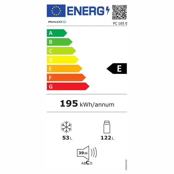 Comfee RCB169DS2(E) inox, alulfagyasztós, Hűtő:115L, Fagyasztó:59L, hűtőszekrény (Újszerű)