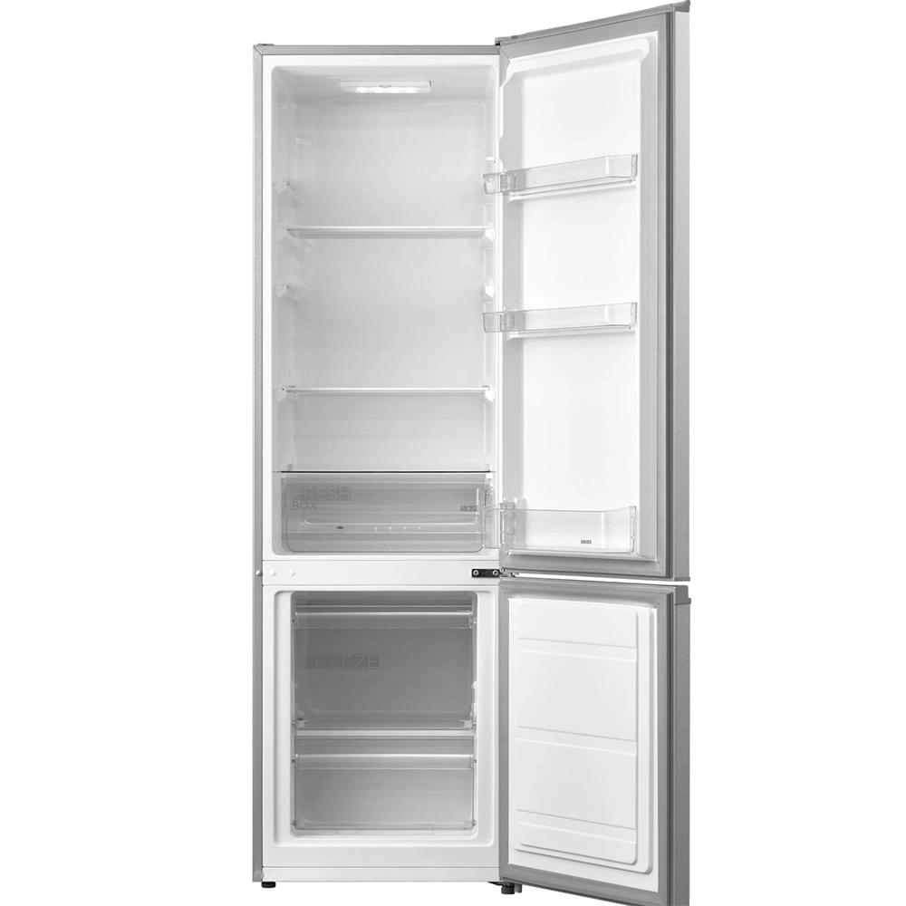 Comfee RCB359IX2 alulfagyasztós hűtőszekrény, Inox, 262 liter, Hűtőtér 197 Liter, Fagyasztótér 65 liter