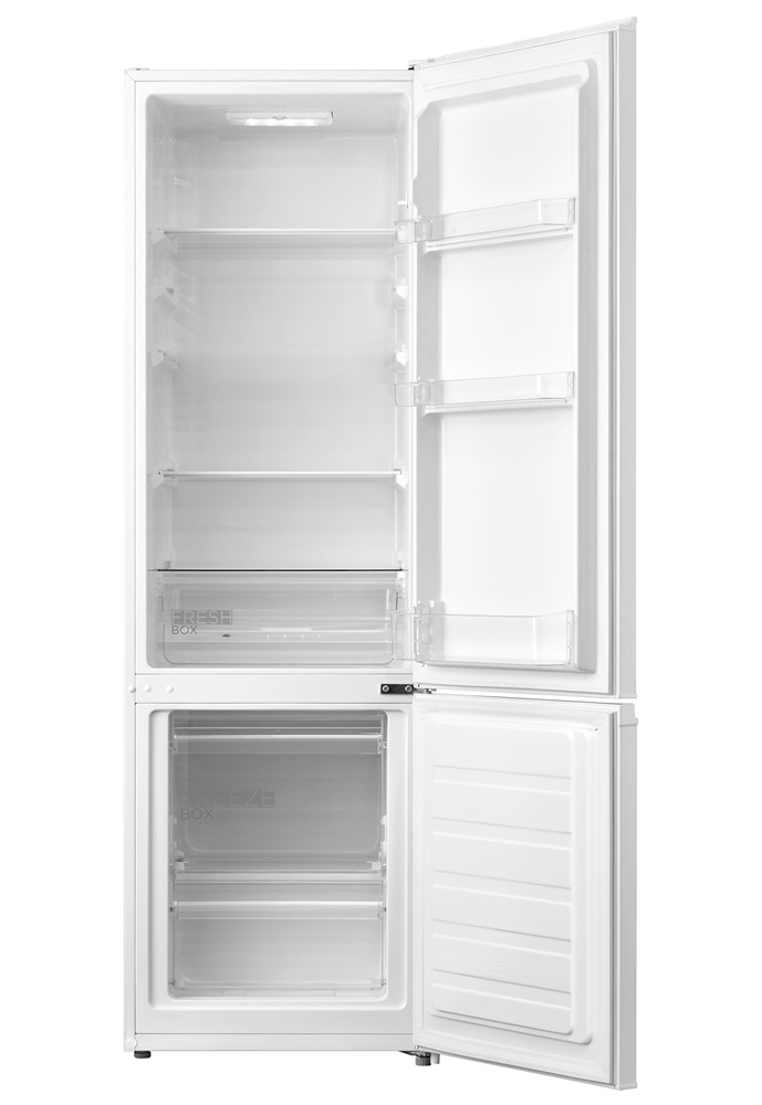 Comfee RCB359WH2 fehér, alulfagyasztós, Hűtő:197L, Fagyasztó:65L, hűtőszekrény (Újszerű)