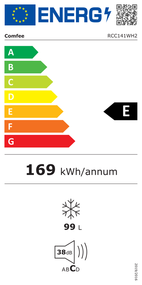 Comfee RCC141WH2 Fagyasztó:99L, fagyasztóláda