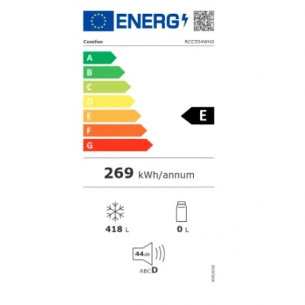 Comfee RCC554WH2 Fagyasztó: 418L, fagyasztóláda